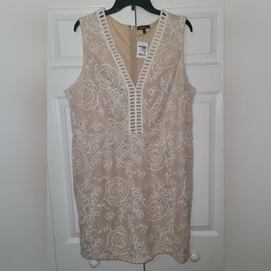 NWT Charlotte Russe Beige Lace Dress 2X